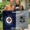 Winnipeg Jets vs Los Angeles Kings House Divided Flag, NHL House Divided Flag