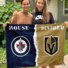 Winnipeg Jets vs Vegas Golden Knights House Divided Flag, NHL House Divided Flag