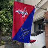 Washington Capitals vs St. Louis Blues House Divided Flag, NHL House Divided Flag