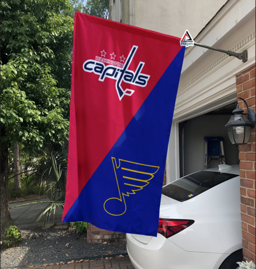 Capitals vs Blues House Divided Flag, NHL House Divided Flag