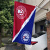 Atlanta Hawks vs Philadelphia 76ers House Divided Flag, NBA House Divided Flag