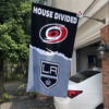 Carolina Hurricanes vs Los Angeles Kings House Divided Flag, NHL House Divided Flag