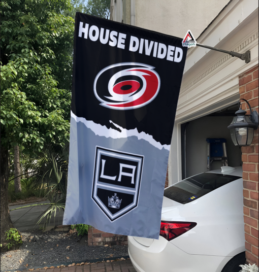 Hurricanes vs Kings House Divided Flag, NHL House Divided Flag