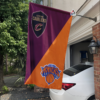 Cleveland Cavaliers vs New York Knicks House Divided Flag, NBA House Divided Flag