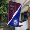 Cleveland Cavaliers vs Philadelphia 76ers House Divided Flag, NBA House Divided Flag