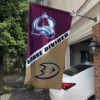 Colorado Avalanche vs Anaheim Ducks House Divided Flag, NHL House Divided Flag