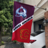 Colorado Avalanche vs Calgary Flames House Divided Flag, NHL House Divided Flag