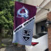 Colorado Avalanche vs Los Angeles Kings House Divided Flag, NHL House Divided Flag