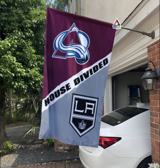 Avalanche vs Kings House Divided Flag, NHL House Divided Flag