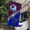 Colorado Avalanche vs St. Louis Blues House Divided Flag, NHL House Divided Flag