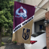 Colorado Avalanche vs Vegas Golden Knights House Divided Flag, NHL House Divided Flag