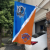 Dallas Mavericks vs New York Knicks House Divided Flag, NBA House Divided Flag