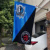 Dallas Mavericks vs Toronto Raptors House Divided Flag, NBA House Divided Flag