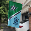 Dallas Stars vs Seattle Kraken House Divided Flag, NHL House Divided Flag