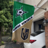 Dallas Stars vs Vegas Golden Knights House Divided Flag, NHL House Divided Flag