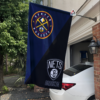 Denver Nuggets vs Brooklyn Nets House Divided Flag, NBA House Divided Flag