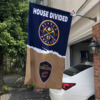 Denver Nuggets vs Cleveland Cavaliers House Divided Flag, NBA House Divided Flag