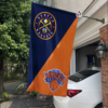 Denver Nuggets vs New York Knicks House Divided Flag, NBA House Divided Flag