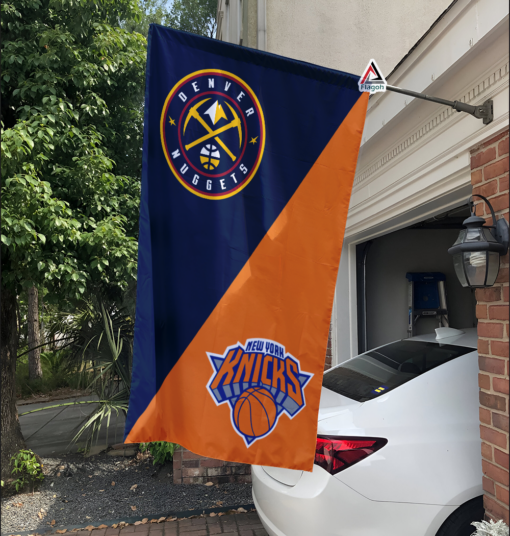 Nuggets vs Knicks House Divided Flag, NBA House Divided Flag