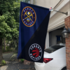 Denver Nuggets vs Toronto Raptors House Divided Flag, NBA House Divided Flag