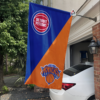 Detroit Pistons vs New York Knicks House Divided Flag, NBA House Divided Flag