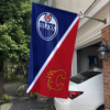 Edmonton Oilers vs Calgary Flames House Divided Flag, NHL House Divided Flag