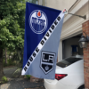 Edmonton Oilers vs Los Angeles Kings House Divided Flag, NHL House Divided Flag