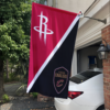 Houston Rockets vs Cleveland Cavaliers House Divided Flag, NBA House Divided Flag