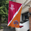 Houston Rockets vs New York Knicks House Divided Flag, NBA House Divided Flag