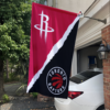 Houston Rockets vs Toronto Raptors House Divided Flag, NBA House Divided Flag