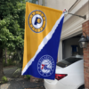 Indiana Pacers vs Philadelphia 76ers House Divided Flag, NBA House Divided Flag