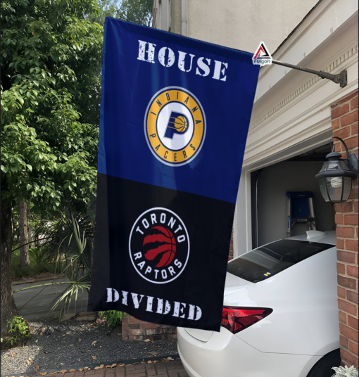 Pacers vs Raptors House Divided Flag, NBA House Divided Flag