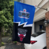 LA Clippers vs Chicago Bulls House Divided Flag, NBA House Divided Flag