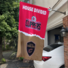 LA Clippers vs Cleveland Cavaliers House Divided Flag, NBA House Divided Flag