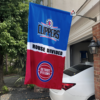 LA Clippers vs Detroit Pistons House Divided Flag, NBA House Divided Flag