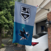 Los Angeles Kings vs San Jose Sharks House Divided Flag, NHL House Divided Flag