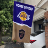 Los Angeles Lakers vs Cleveland Cavaliers House Divided Flag, NBA House Divided Flag