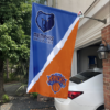 Memphis Grizzlies vs New York Knicks House Divided Flag, NBA House Divided Flag