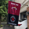 Miami Heat vs Toronto Raptors House Divided Flag, NBA House Divided Flag