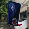 Minnesota Timberwolves vs Toronto Raptors House Divided Flag, NBA House Divided Flag