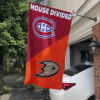 Montreal Canadiens vs Anaheim Ducks House Divided Flag, NHL House Divided Flag