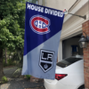 Montreal Canadiens vs Los Angeles Kings House Divided Flag, NHL House Divided Flag