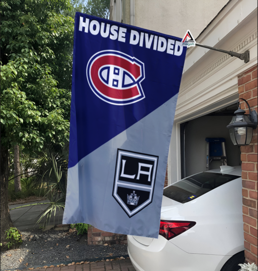 Canadiens vs Kings House Divided Flag, NHL House Divided Flag