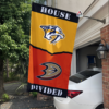 Nashville Predators vs Anaheim Ducks House Divided Flag, NHL House Divided Flag