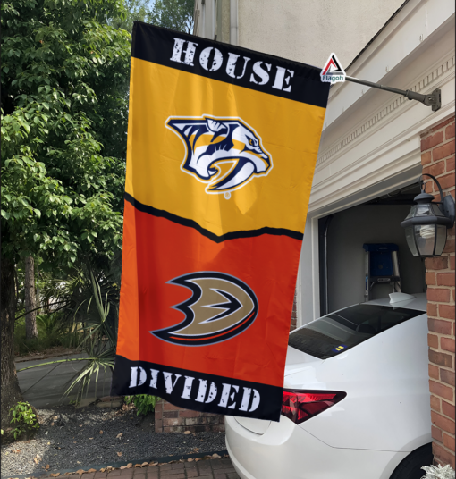 Predators vs Ducks House Divided Flag, NHL House Divided Flag