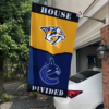 Nashville Predators vs Vancouver Canucks House Divided Flag, NHL House Divided Flag