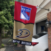 New York Rangers vs Anaheim Ducks House Divided Flag, NHL House Divided Flag