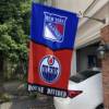 New York Rangers vs Edmonton Oilers House Divided Flag, NHL House Divided Flag