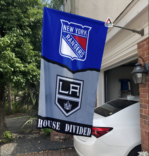 Rangers vs Kings House Divided Flag, NHL House Divided Flag