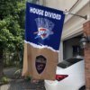 Oklahoma City Thunder vs Cleveland Cavaliers House Divided Flag, NBA House Divided Flag